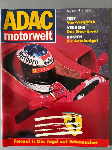 ADAC Motorwelt 1996-04 Formel 1 Schumacher, Citroen Evasion, Ford Galaxy,Voyager