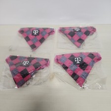 4 Small Dog Cat Collar Bandanas T-Mobile Tuesday Days Adjustable Pink