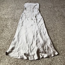 zara womens floor length Fit Flare dress Taupe S $49.90