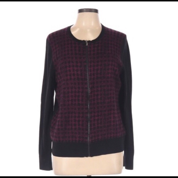 RARE Ann Taylor Zip Up Cardigan M