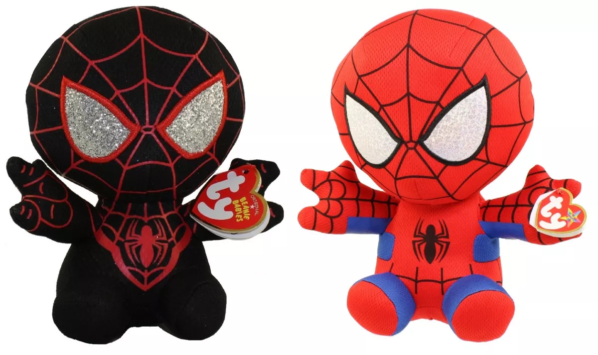 Peluche Spiderman noir Miles Morales - Marvel Beanie Babies TY : King  Jouet, Peluches super-héros et personnages TY - Peluches