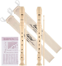 Soprano Recorder Set of 2, Baroque German Fingering C Key Recorder Instrument fo