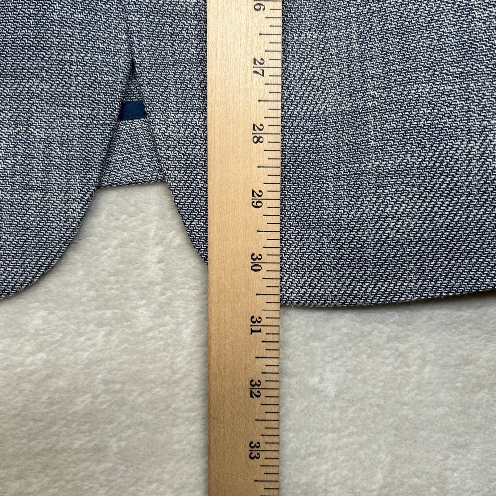 Tommy Hilfiger Sport Coat 38R 38 Denim Blue Patterned TH Flex $295 thumbnail 9