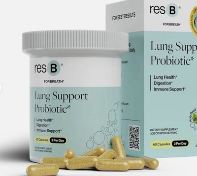 ResB Lung Support Probiotic   60 Capsules Dietary Supplement