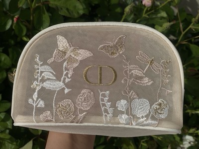 Dior Beauty Mother's Day Butterfly Mesh Zip Pouch NEW IN BOX! PLUS