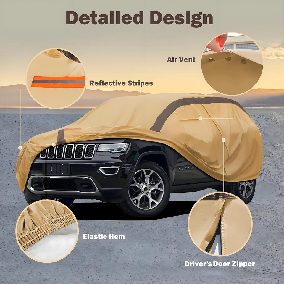 Car Exterior Cover Waterproof All Weather Compatible with Jeep Grand Cherokee Foto 2 de 4
