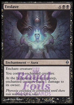 Enslave 1x FOIL NPH MTG New Phyrexia Uncommon NM black