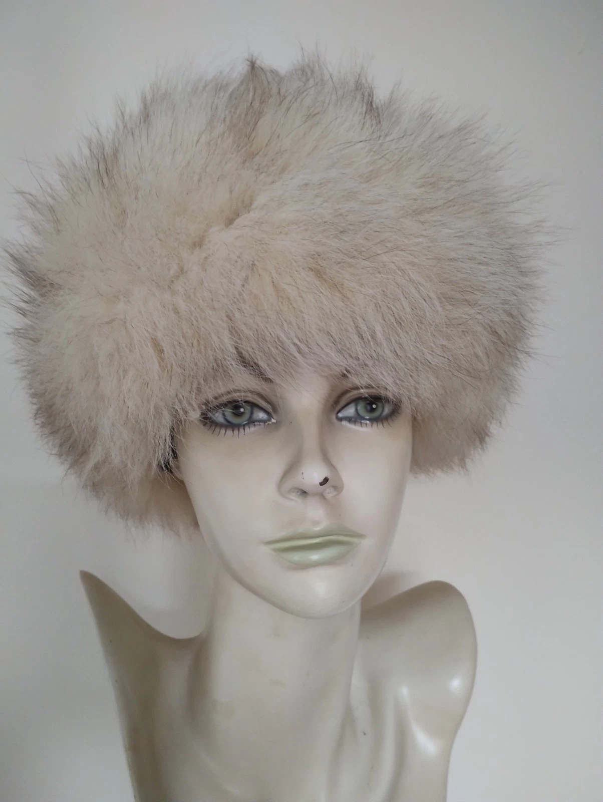 Vintage Sheepskin Cossack Russian Style Hat 1960s 70s