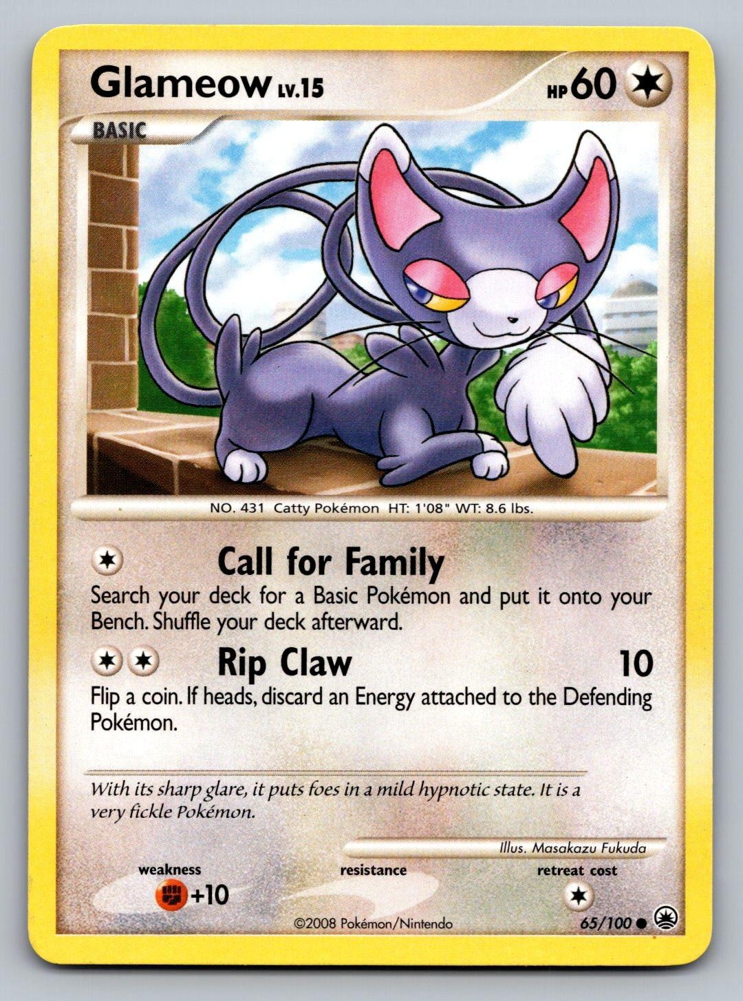 Glameow 65/100 C Majestic Dawn Pokemon LP