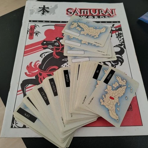 Samurai Swords Board Game-Milton Bradley Vintage - Soldiers Cards Koku Book