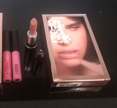 MAC PINK Lip Kit Sip the Tea Don't Quote Me  SECRETS, SECRETS Dazzleglass Minis