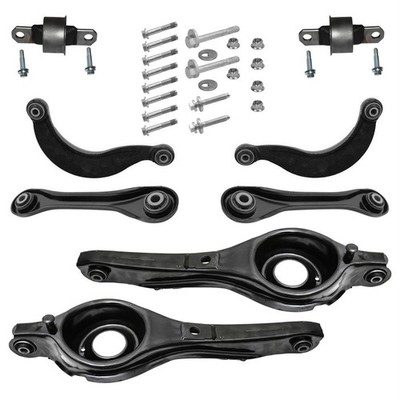 6 Querlenker u 2 Hinterachslager für Volvo S40 II V50 u Schrauben Hinterachse