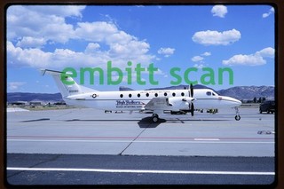 Original Slide USAF Nevada ANG High Rollers Beechcraft C 12J Huron 1988