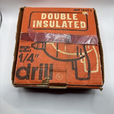 Vintage Kmart 1/4'' Drill  Model 30-00-A - Original Box and Instruction EUC