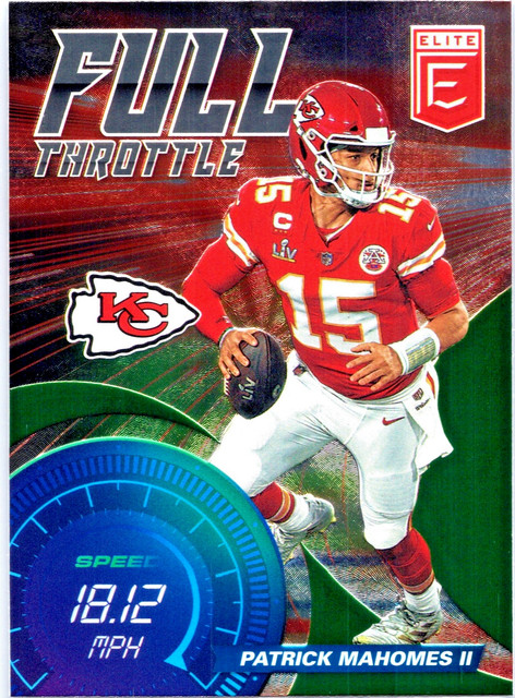 2021 Panini Donruss Elite - Full Throttle Patrick Mahomes II #FT9 Green