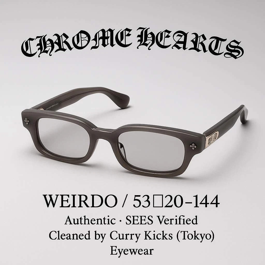 CHROME HEARTS WEIRDO 53□20-144 Clear Lens Fashion Accessories Eyewear j105