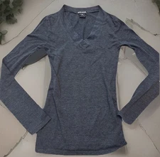 Y2K Wet Seal Womens Top Size XS Dark Gray Slim Fit Elven Emo Indie Grunge