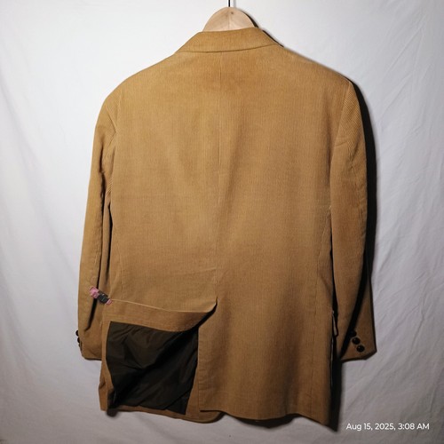 Men's 40-Regular CORDUROY Jacket CAMEL-Colored Sears 2-Button-Front - Picture 12 of 13