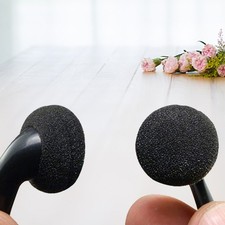 10 Pairs Black Foam Ear Pads Compatible with Most Earphones for Comfort