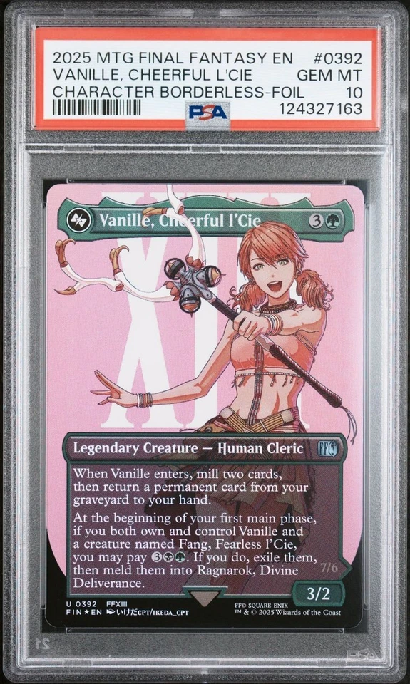 Vanille, Cheerful l'Cie (Borderless Foil) - #392 - Final Fantasy - PSA 10 - Image 3 of 4