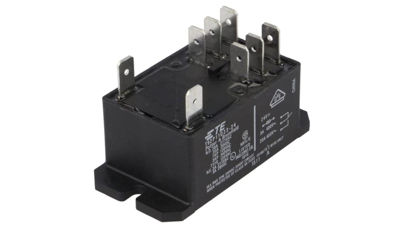 DPDT electromagnetic relay 24VDC 30A 5-1393211-4 /T2UK