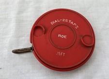Vintage Red ROE Dial-25 Tape - 25 Foot Measuring Tape