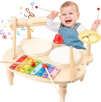 Ucamp Schlagzeug 10-In-1 Musikinstrumente FüR Kinder Ab 1-3 Jahre Mit Xylophon,