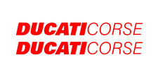 2 x Ducati Corse • Motorcycle Decal 190x19mm • Sticker • Red • d11