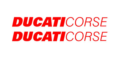 2 x DUCATI CORSE   Motorrad Aufkleber 190x19mm   Sticker   Rot   d11