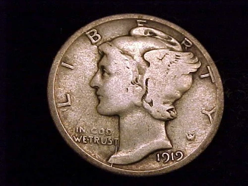 1919-D  Mercury Dime, Good Grade