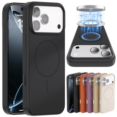 For iPhone 17 Pro Max Air 16 15 Mag Safe Shockproof Matte Rugged Liquid Gel Case