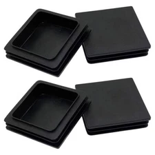 Suiwotin 4Pack 100mm 4 Inch Square Plastic Plug Square Tubing End Caps Tubing...