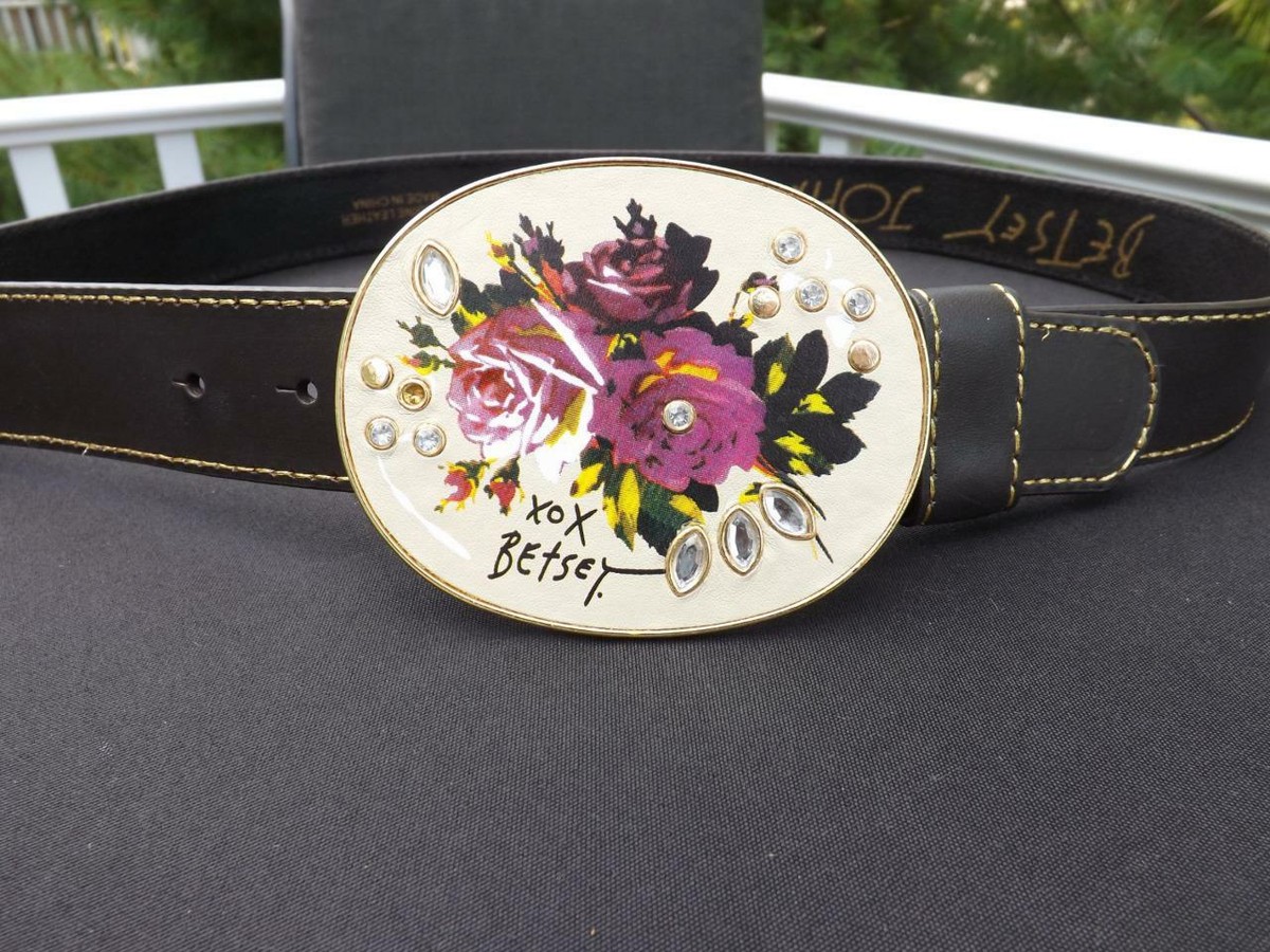 Betsey Johnson Brown Leather Belt XL | eBay