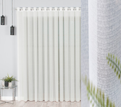 Gardine Store mit Ösen Sable Qualität Weiß Halbtransparent  Nach Ihren Wunschmaß
