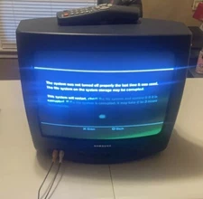Samsung TXJ1366 13" CRT TV w/Remote Control Video Gaming Game Retro Vintage