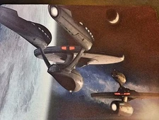 STAR TREK ENTERPRISE CHASE ! Spock Kirk Anti slip optical COMPUTER MOUSE PAD