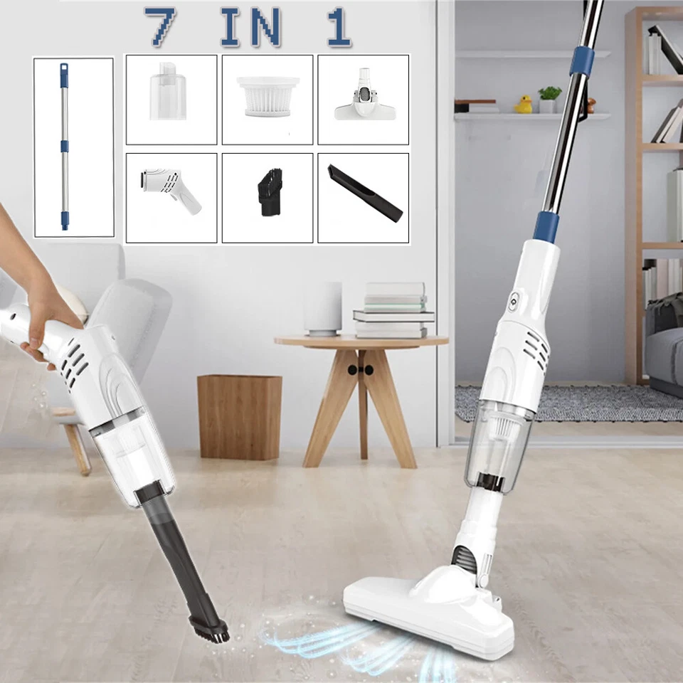 7 in 1 Upright Stick Power Vacuum Cleaner 120W Cordless Bagless Handheld - Image 2 of 4