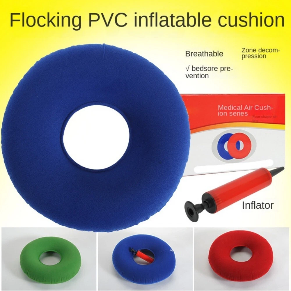 Inflatable Piles Ring Cushion Vinyl Rubber Seat Hemorrhoid Postpartum Pad