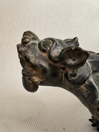 A Superb Antique Chinese Bronze Ritual Wine Vessel with Beast Pattern ~ Marked - Picture 6 of 13