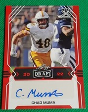 Chad Muma 2022 Leaf Draft Red Auto Autograph Jaguars Wyoming Cowboys