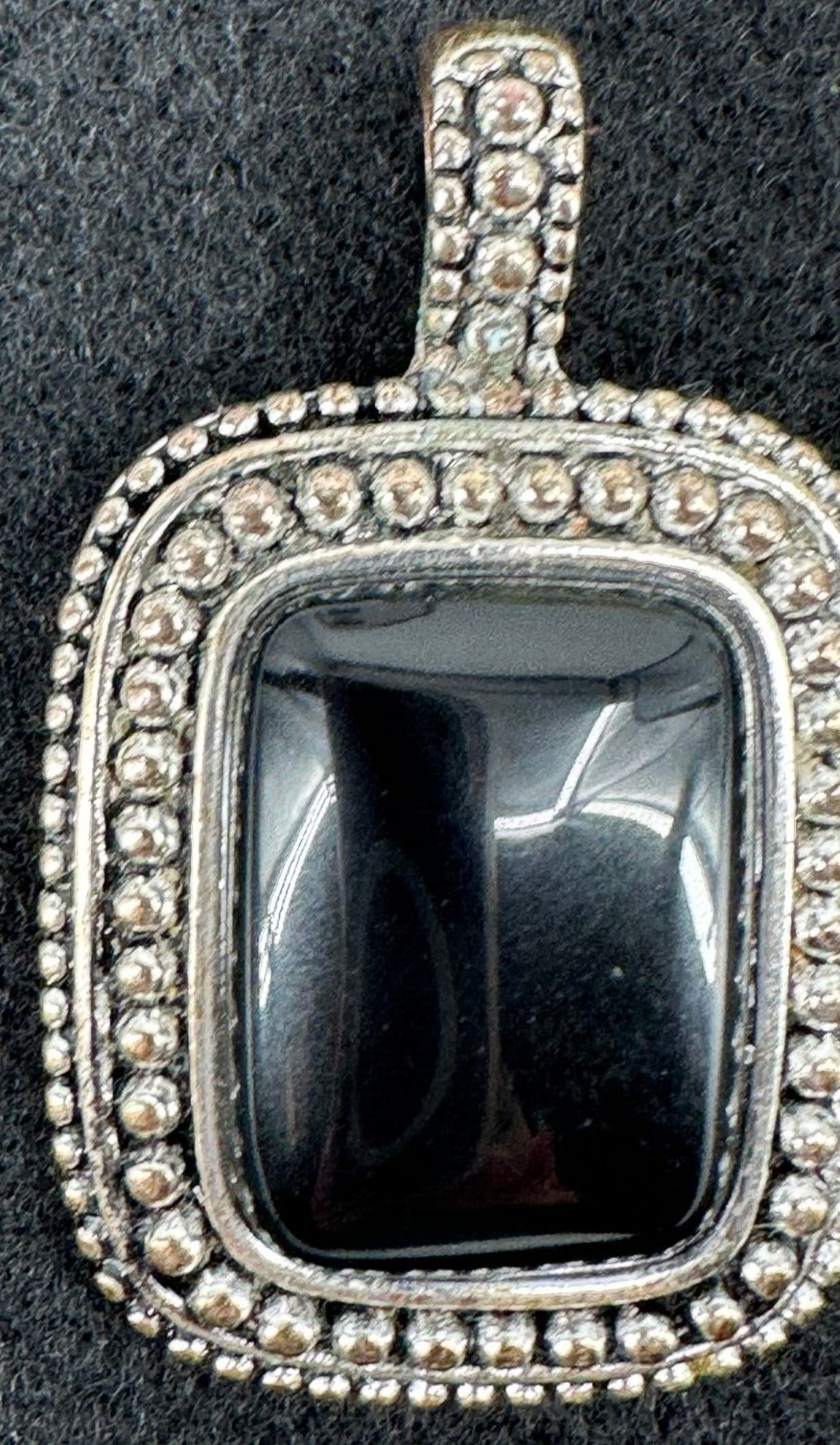 Art Deco Style Silver Tone Rectangular Milgrain B… - image 7