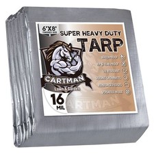 Finished Size 6x8 Feet Extra Thick 16 Mil Ultra Heavy Duty Poly Tarp Multipur...