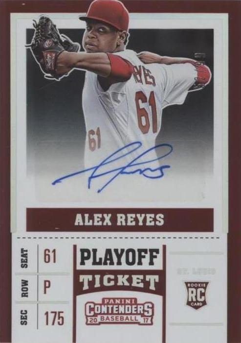 Alex Reyes Rookie Card 2017 Panini Chronicles - Contenders Rookie Ticket Alex Reyes #36 ...