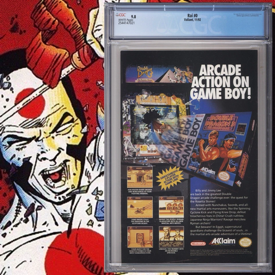 CGC 9.8 Rai #0 Matte Version 1st Bloodshot Valiant White Pages 1992 - Image 2 of 2