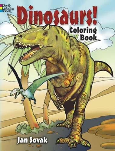 Dinosaurs! Coloring Book by Jan Sovak: Used
