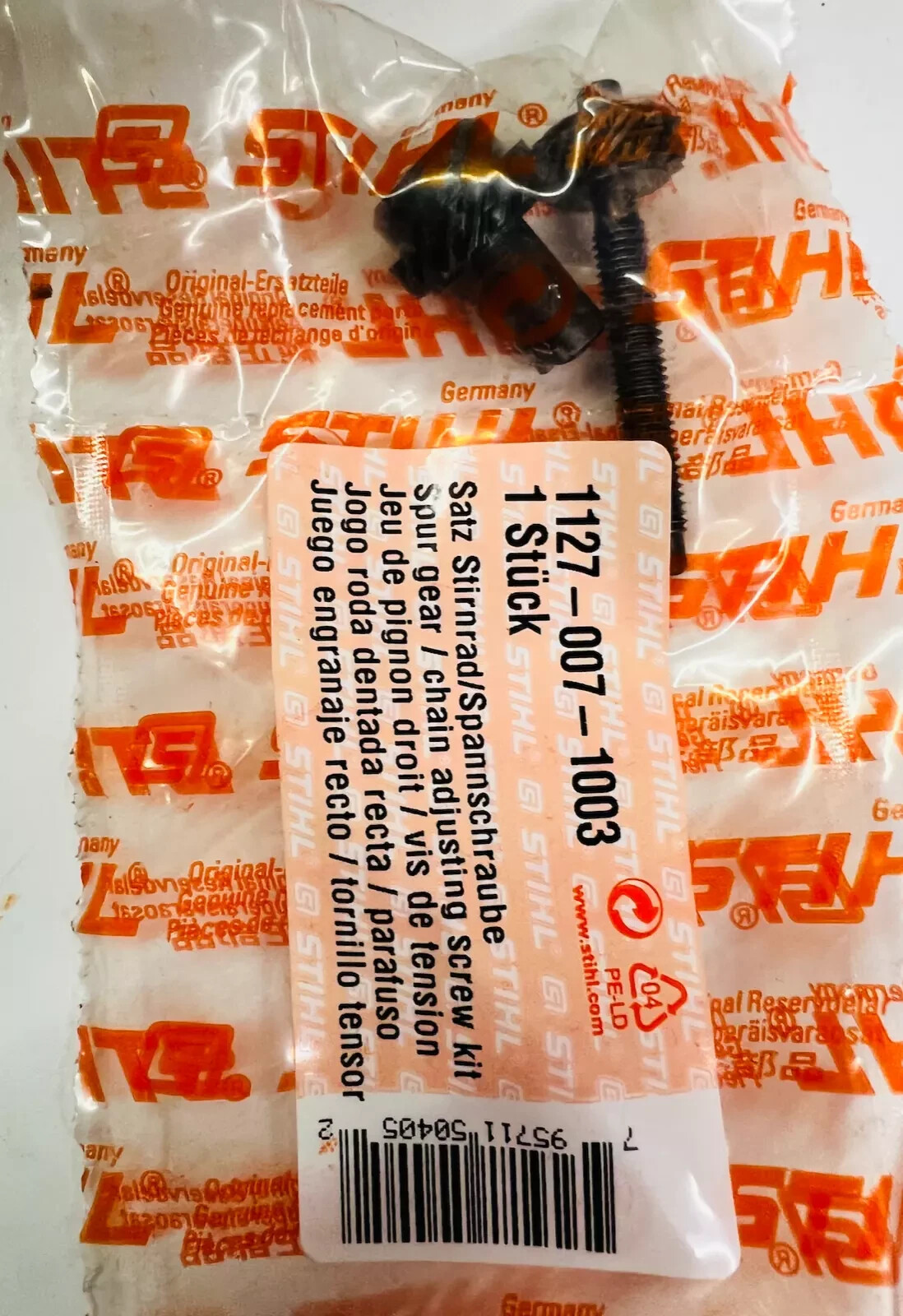 OEM STIHL NOS SPUR GEAR CHAIN ADJUSTING SCREW KIT MS271 291 311+ 1127