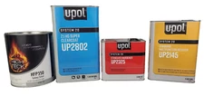 U-Pol UP2802 Clearcoat,Galaxy Silver Basecoat GM WA519F High Teck HFP350,Reducer