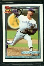FRANK WILLS 1991 Topps Baseball DESERT SHIELD GOLD FOIL STAMP #213 BLUE JAYS