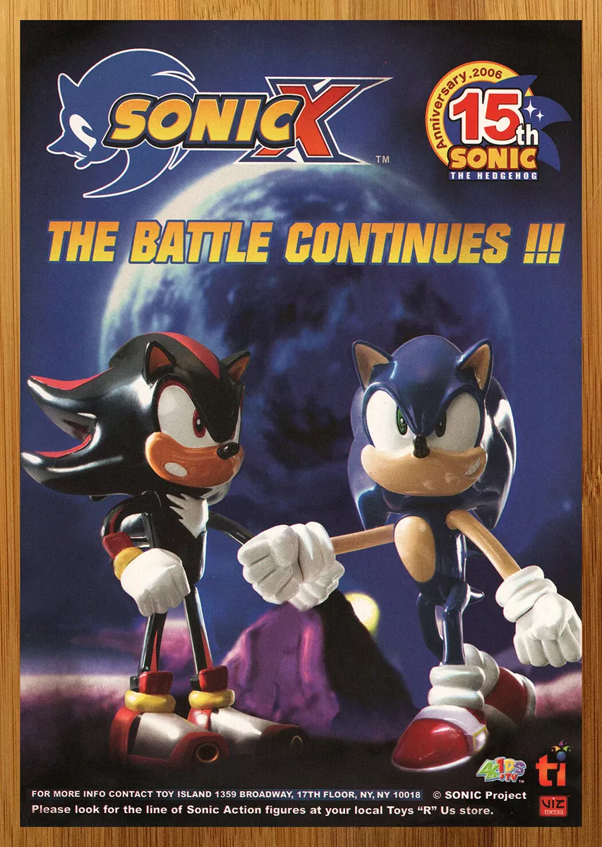 2005 Sonic X Action Figures Vintage Print Ad/Poster Shadow The Hedgehog  SEGA Art