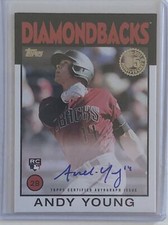 Andy Young 2021 TOPPS SERIES 1 1986 TOPPS ROOKIE ON CARD AUTO #86A-AY D-BACKS